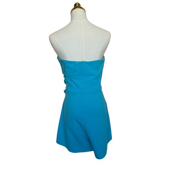 Great Jones Blue Strapless Romper LARGE Turquoise Vacation Resort Designer $260 - Picture 10 of 11